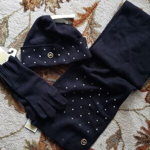 New with tags! Michael Kors winter wear collection with gloves, hat and scarf